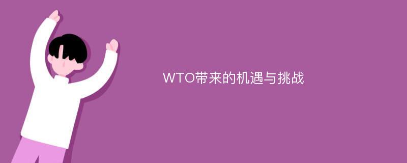 WTO带来的机遇与挑战
